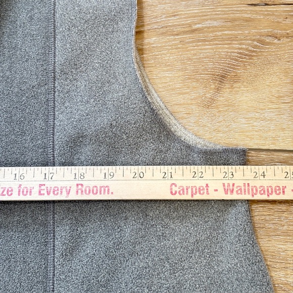 Cameleon Sylvia Vest Taupe & Cream Sherpa Lined Open Front Large Lagenlook Tunic - Picture 7 of 12